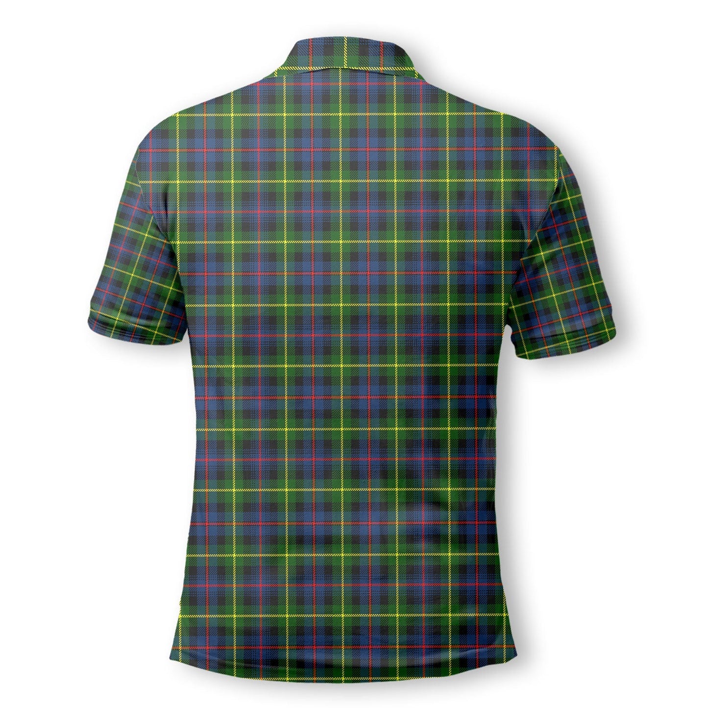 Clan Farquharson Tartan Golf Men Polo Shirt Crest And Plaid Basic Style