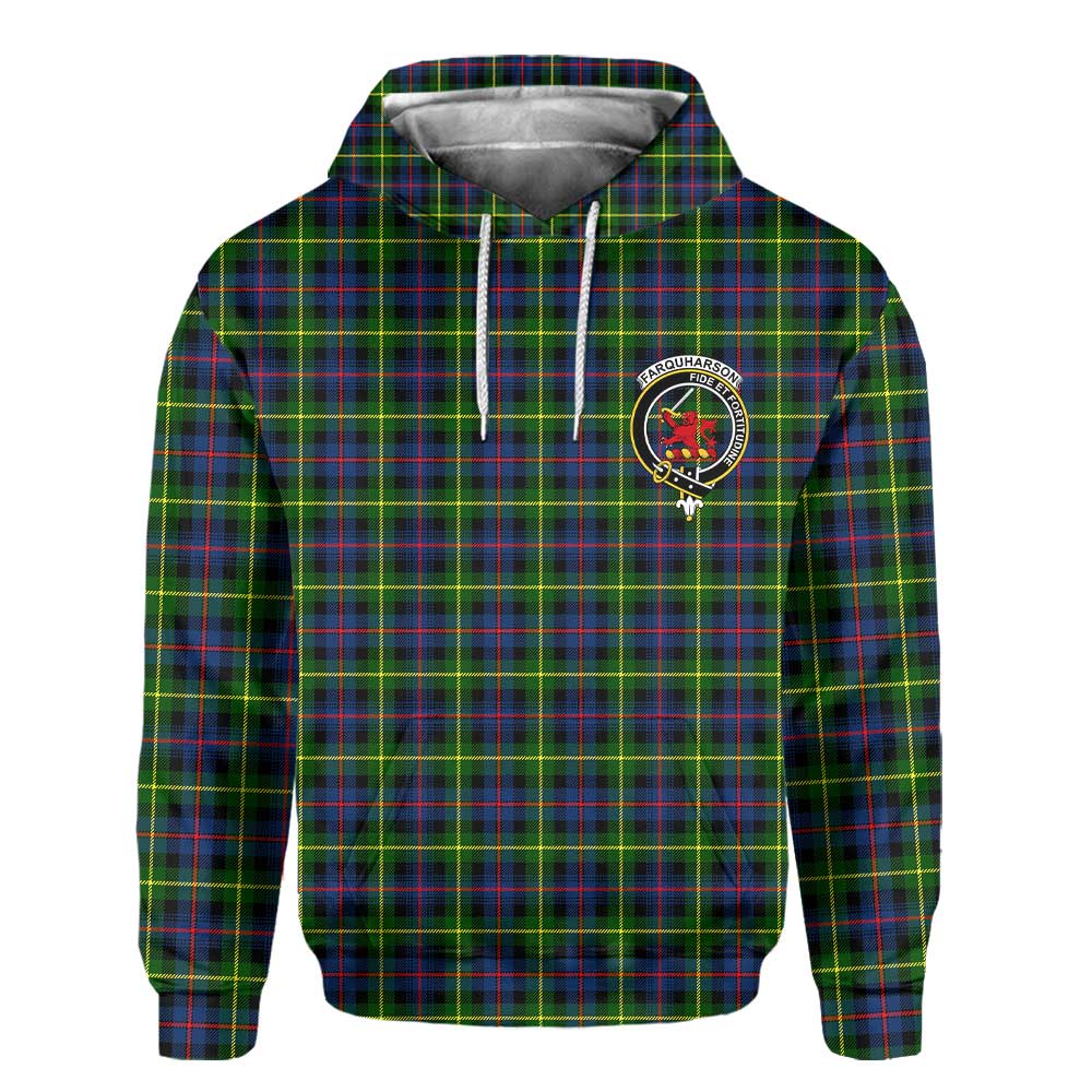 Clan Farquharson Tartan Men Hoodie Crest And Plaid Basic Style