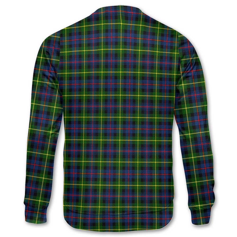 Clan Farquharson Tartan Men Sweatshirt Crest And Plaid Basic Style