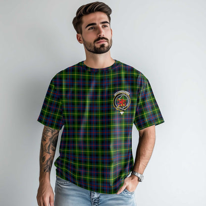 Clan Farquharson Tartan Men T Shirt Crest And Plaid Basic Style