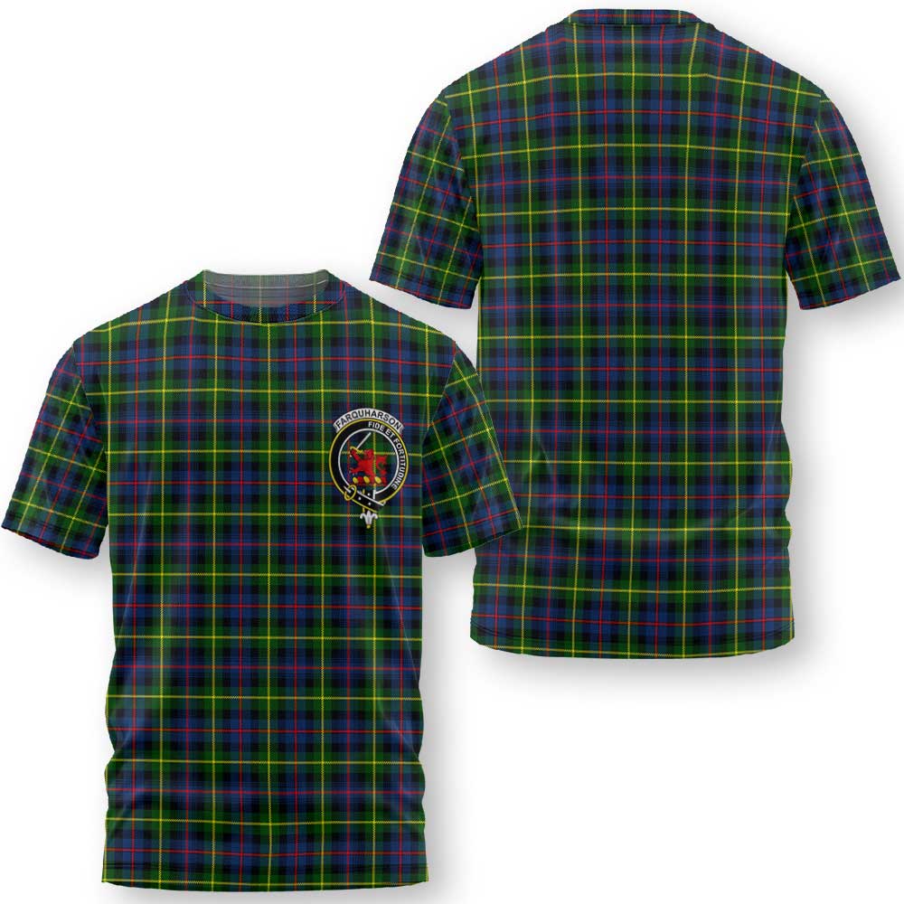 Clan Farquharson Tartan Men T Shirt Crest And Plaid Basic Style