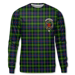 Clan Farquharson Tartan Women Sweatshirt Crest And Plaid Basic Style