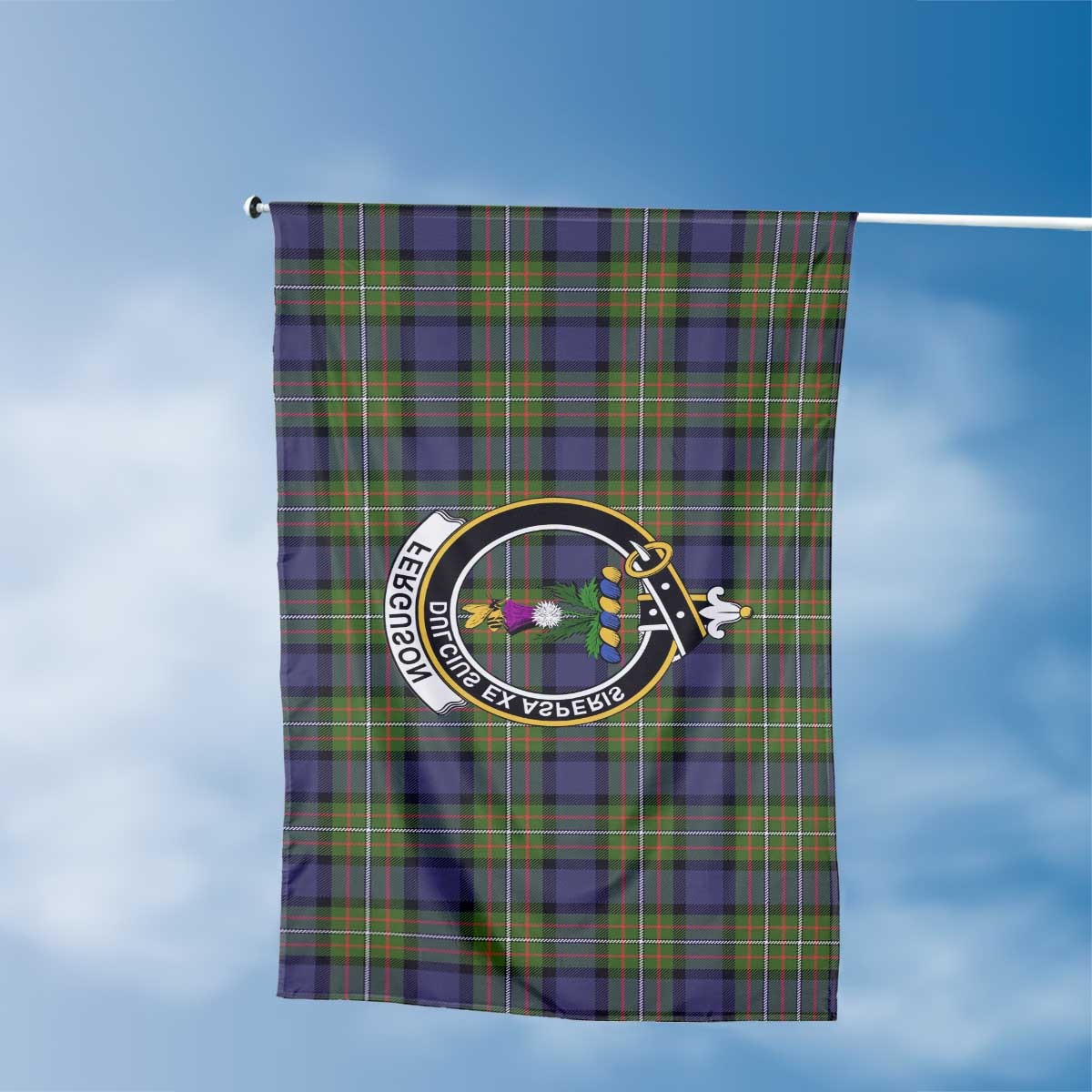 Clan Ferguson Tartan Flag 1 Crest And Plaid Basic Style Tartan House Flag Crest And Plaid Basic Style