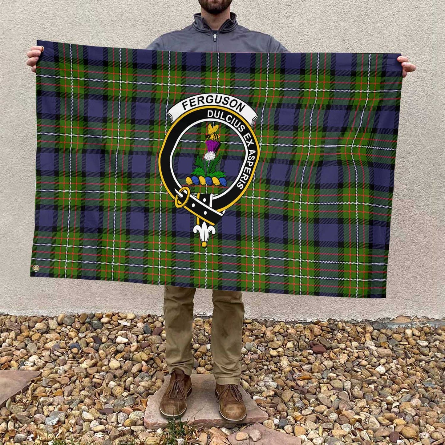 Clan Ferguson Tartan Flag Crest And Plaid Basic Style