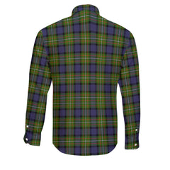 Clan Ferguson Tartan Long Sleeve Button Shirt Crest And Plaid Basic Style