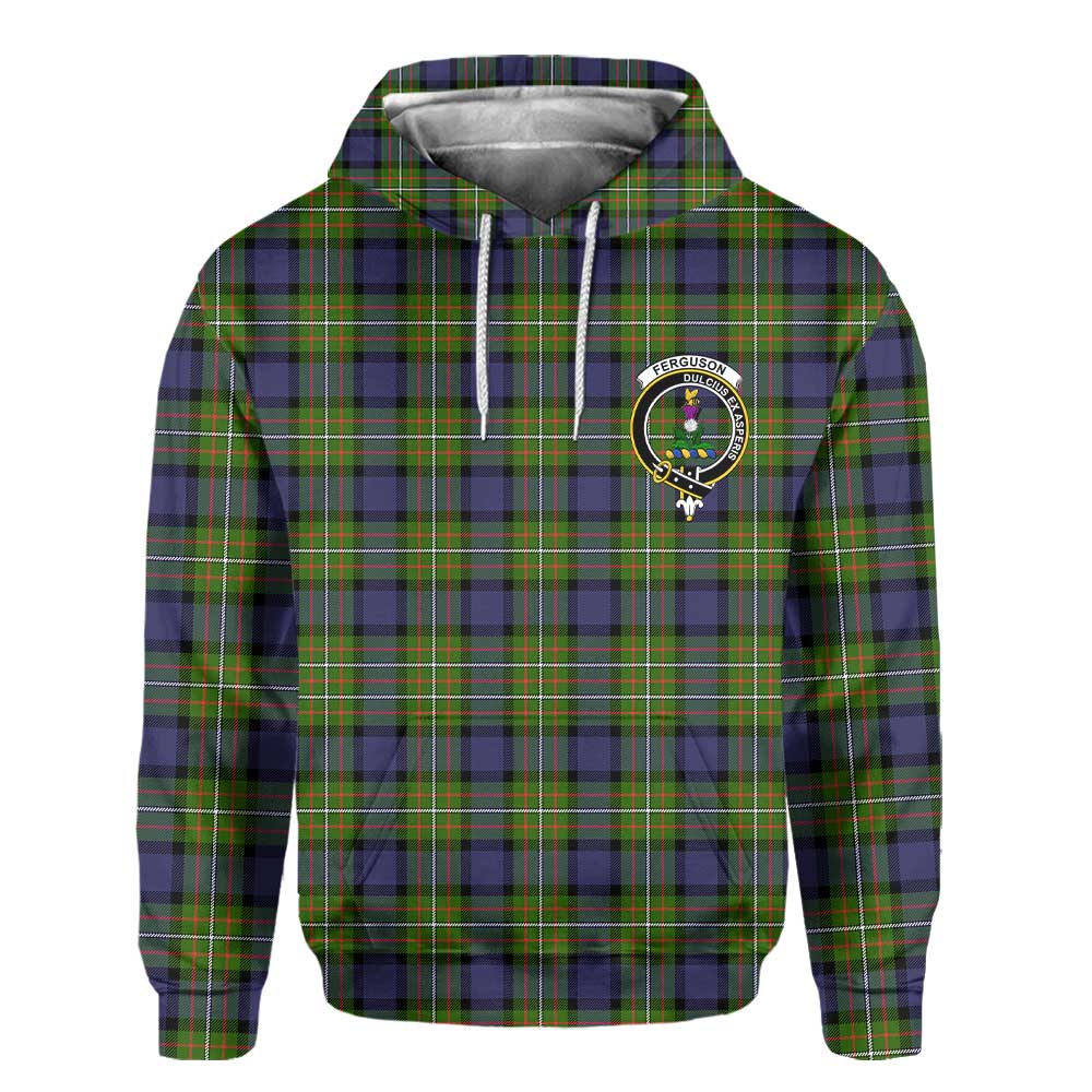 Clan Ferguson Tartan Men Hoodie Crest And Plaid Basic Style