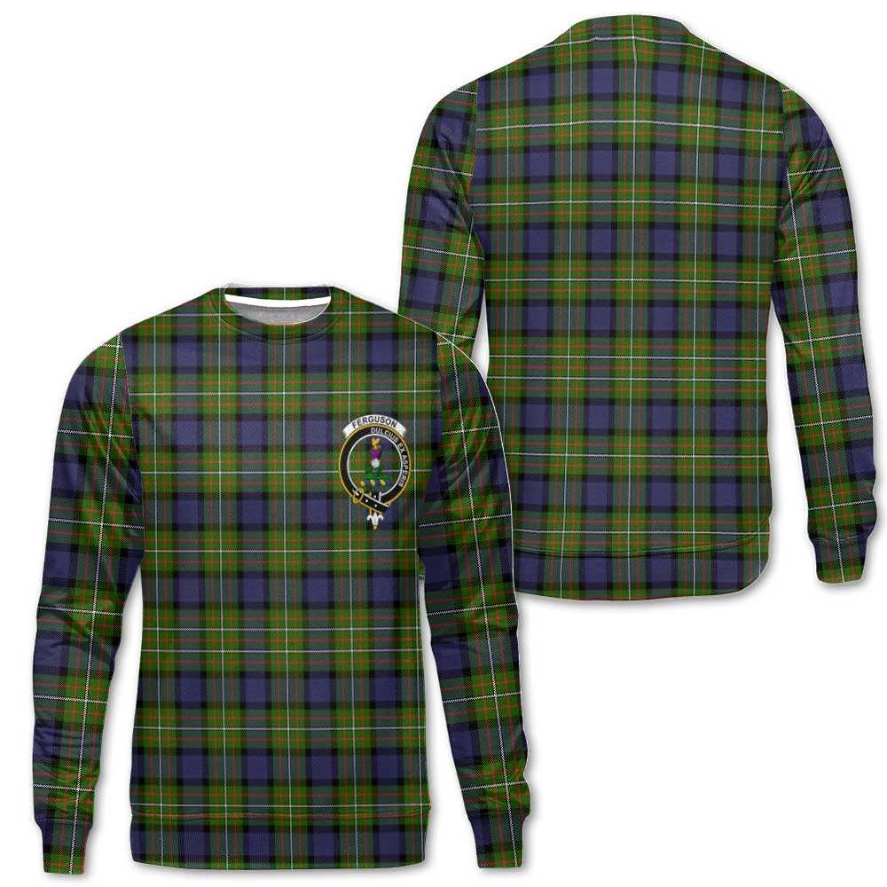 Clan Ferguson Tartan Men Sweatshirt Crest And Plaid Basic Style