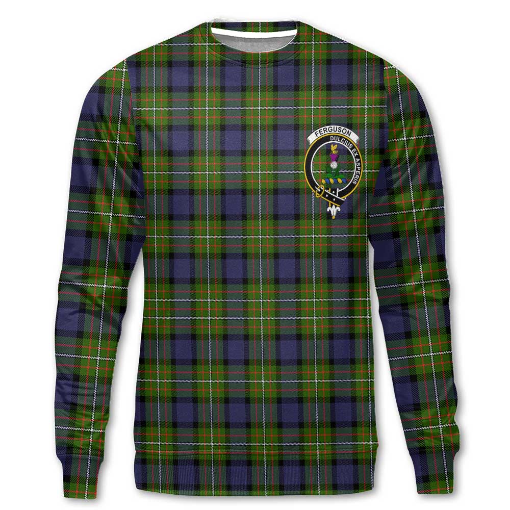 Clan Ferguson Tartan Men Sweatshirt Crest And Plaid Basic Style