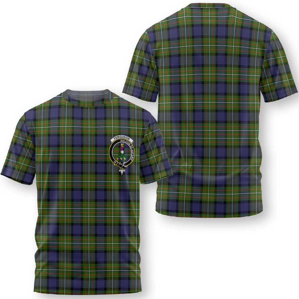 Clan Ferguson Tartan Men T Shirt Crest And Plaid Basic Style