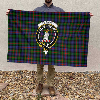 Clan Fleming Tartan Flag 1 Crest And Plaid Basic Style Tartan House Flag Crest And Plaid Basic Style