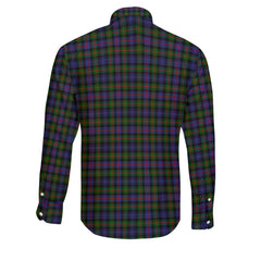 Clan Fleming Tartan Long Sleeve Button Shirt Crest And Plaid Basic Style