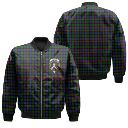 Clan Fleming Tartan Women Bomber Jacket Crest And Plaid Basic Style