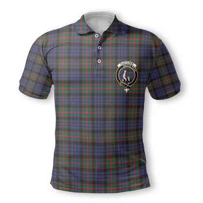 Clan Fletcher Tartan Men Polo Shirt Crest And Plaid Basic Style