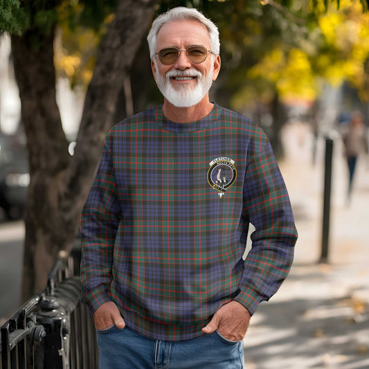 Clan Fletcher Tartan Men Sweatshirt Crest And Plaid Basic Style