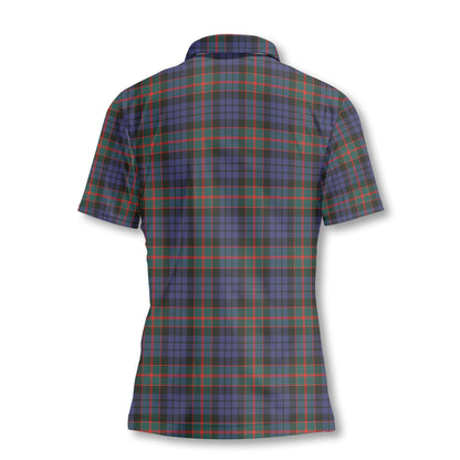 Clan Fletcher Tartan Women Polo Shirt Crest And Plaid Basic Style