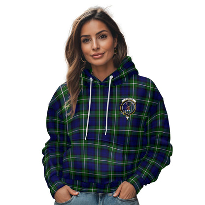 Clan Forbes Tartan Women Hoodie Crest And Plaid Basic Style