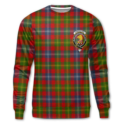 Clan Forrester Tartan Men Sweatshirt Crest And Plaid Basic Style