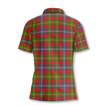 Clan Forrester Tartan Women Polo Shirt Crest And Plaid Basic Style