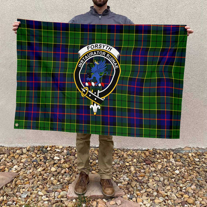 Clan Forsyth Tartan Flag 1 Crest And Plaid Basic Style Tartan House Flag Crest And Plaid Basic Style