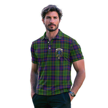 Clan Forsyth Tartan Golf Men Polo Shirt Crest And Plaid Basic Style