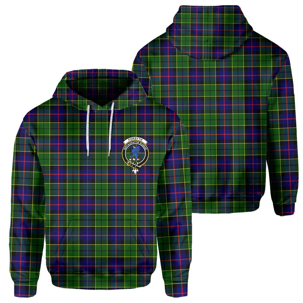 Clan Forsyth Tartan Men Hoodie Crest And Plaid Basic Style