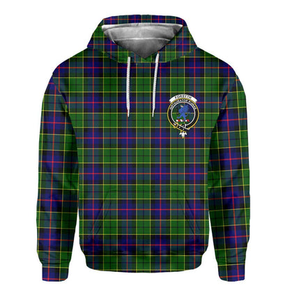 Clan Forsyth Tartan Men Hoodie Crest And Plaid Basic Style