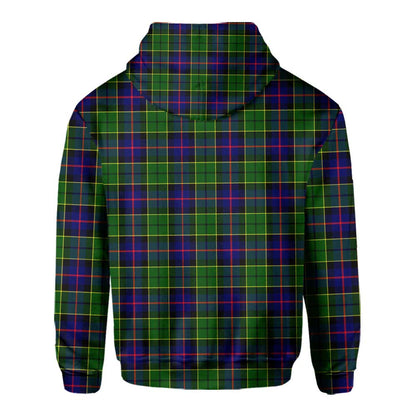 Clan Forsyth Tartan Men Hoodie Crest And Plaid Basic Style