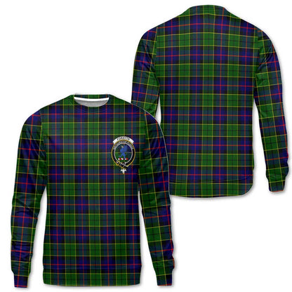 Clan Forsyth Tartan Men Sweatshirt Crest And Plaid Basic Style