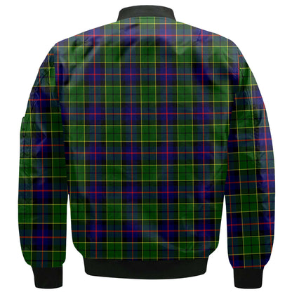 Clan Forsyth Tartan Women Bomber Jacket Crest And Plaid Basic Style