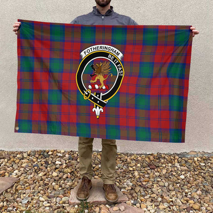 Clan Fotheringham Tartan Flag Crest And Plaid Basic Style