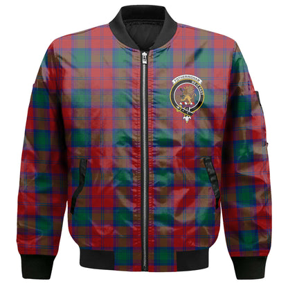 Clan Fotheringham Tartan Men Bomber Jacket Crest And Plaid Basic Style