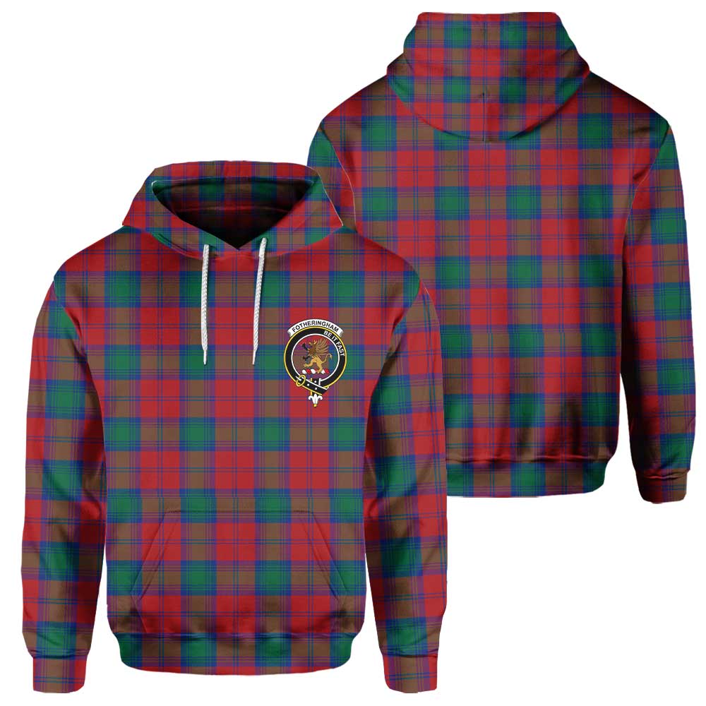 Clan Fotheringham Tartan Men Hoodie Crest And Plaid Basic Style