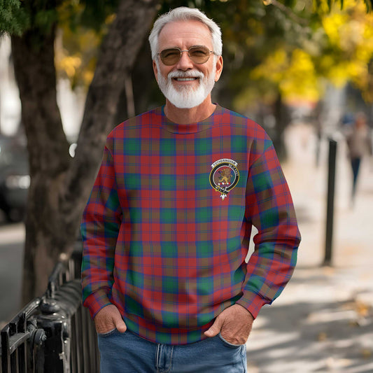 Clan Fotheringham Tartan Men Sweatshirt Crest And Plaid Basic Style