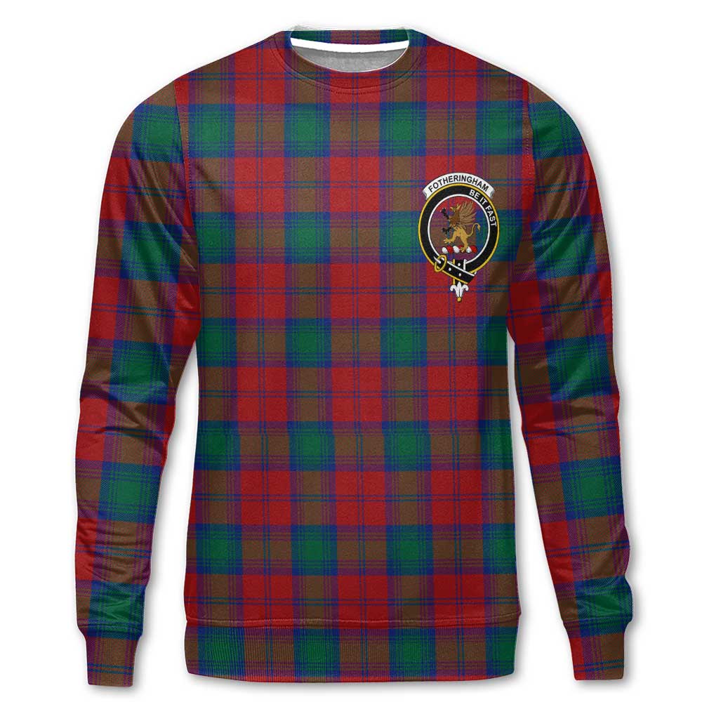 Clan Fotheringham Tartan Men Sweatshirt Crest And Plaid Basic Style