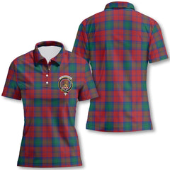 Clan Fotheringham Tartan Women Polo Shirt Crest And Plaid Basic Style