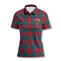 Clan Fotheringham Tartan Women Polo Shirt Crest And Plaid Basic Style