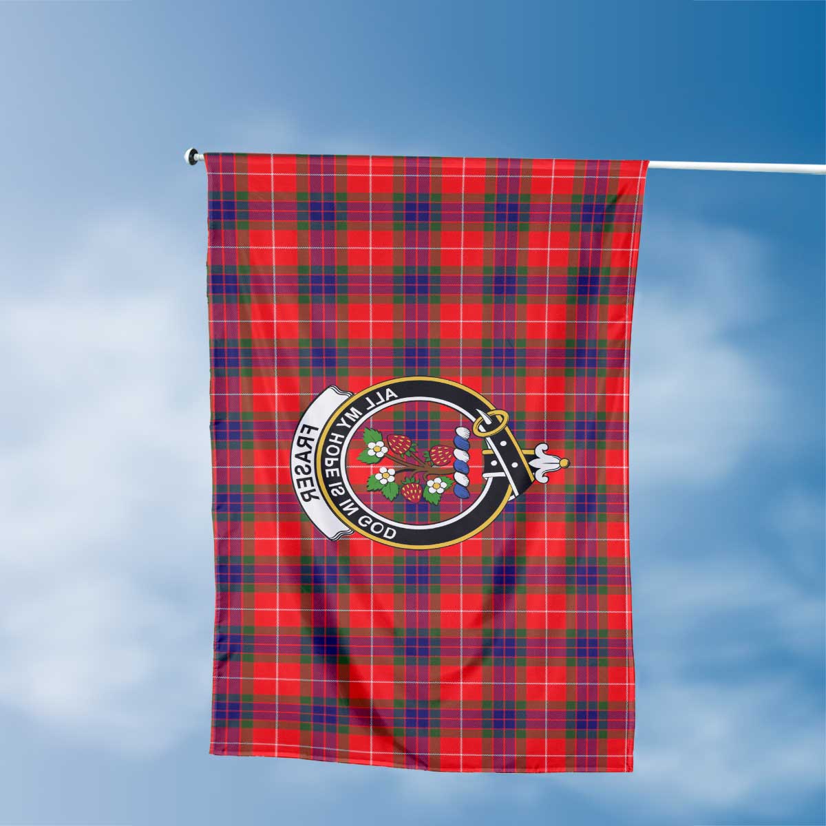 Clan Fraser Tartan Flag 1 Crest And Plaid Basic Style Tartan House Flag Crest And Plaid Basic Style