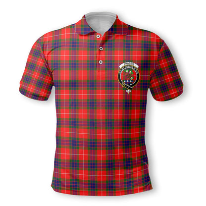 Clan Fraser Tartan Golf Men Polo Shirt Crest And Plaid Basic Style