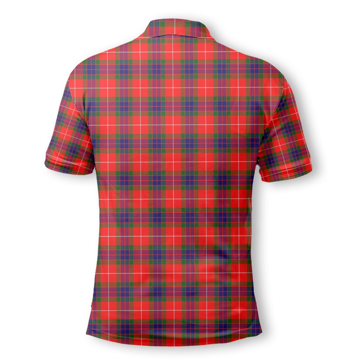 Clan Fraser Tartan Golf Men Polo Shirt Crest And Plaid Basic Style