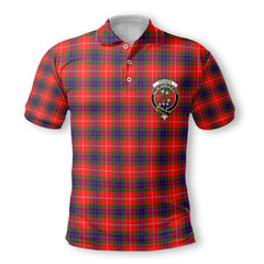 Clan Fraser Tartan Men Polo Shirt Crest And Plaid Basic Style
