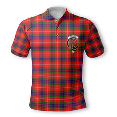 Clan Fraser Of Lovat Tartan Golf Men Polo Shirt Crest And Plaid Basic Style