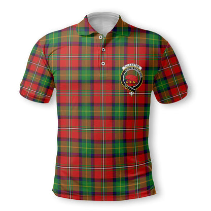 Clan Fullerton Tartan Golf Men Polo Shirt Crest And Plaid Basic Style