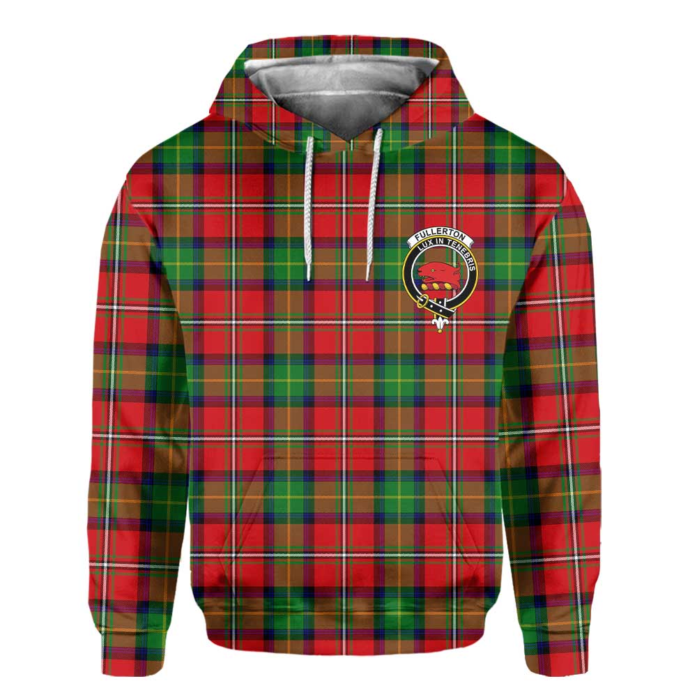 Clan Fullerton Tartan Men Hoodie Crest And Plaid Basic Style