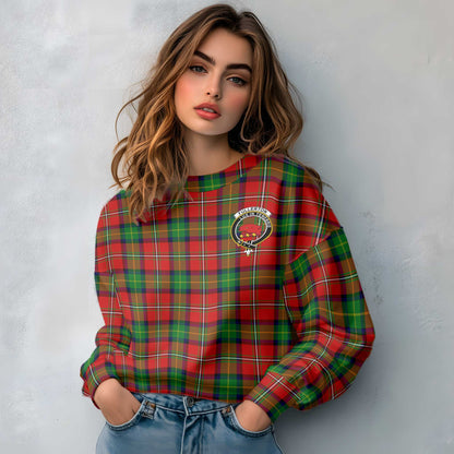 Clan Fullerton Tartan Women Sweatshirt Crest And Plaid Basic Style