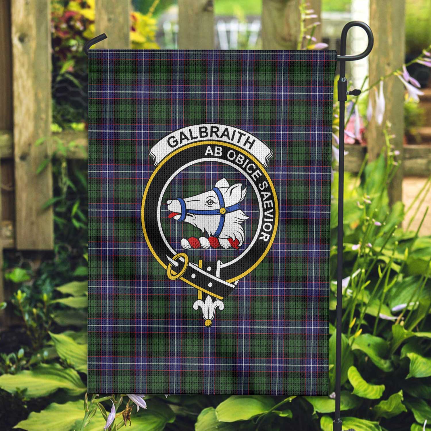 Clan Galbraith Tartan Garden Flag Crest And Plaid Basic Style