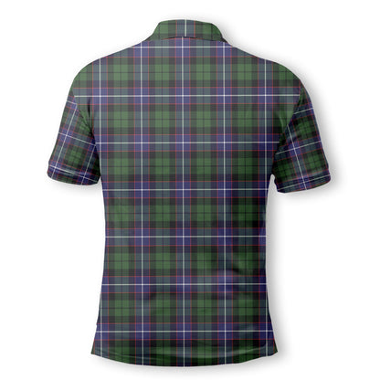 Clan Galbraith Tartan Golf Men Polo Shirt Crest And Plaid Basic Style