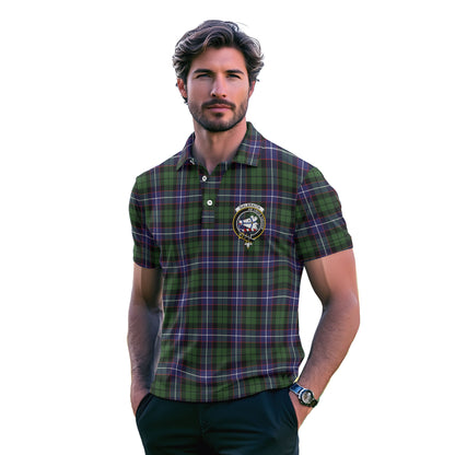 Clan Galbraith Tartan Golf Men Polo Shirt Crest And Plaid Basic Style