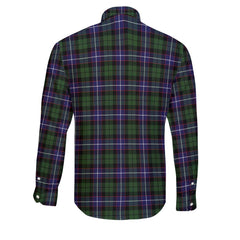 Clan Galbraith Tartan Long Sleeve Button Shirt Crest And Plaid Basic Style