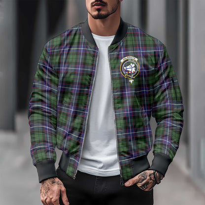 Clan Galbraith Tartan Men Bomber Jacket Crest And Plaid Basic Style