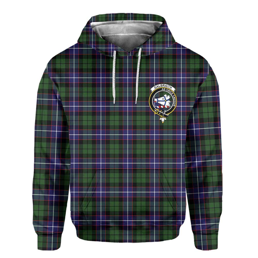 Clan Galbraith Tartan Men Hoodie Crest And Plaid Basic Style